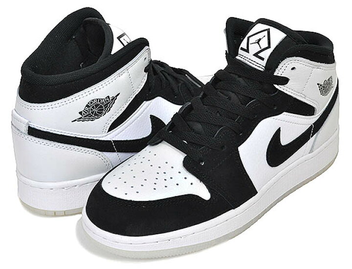 楽天市場】NIKE AIR JORDAN 1 MID SE (GS) DIAMOND SHORTS white/black  