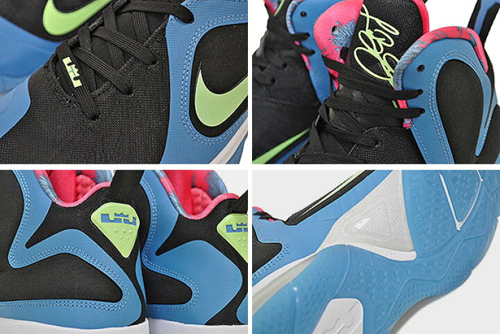 楽天市場】NIKE LEBRON IX SOUTH COAST black/lime glow-dutch blue 
