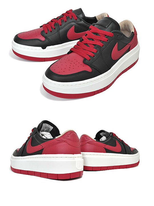 楽天市場】NIKE WMNS AIR JORDAN 1 ELEVATE LOW SE black/gym red-sail 