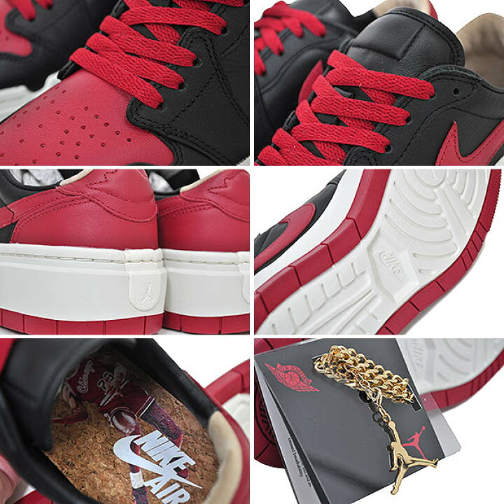 楽天市場】NIKE WMNS AIR JORDAN 1 ELEVATE LOW SE black/gym red-sail 
