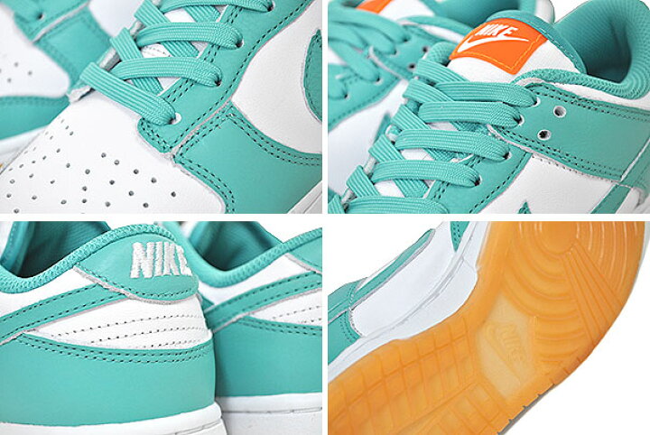 楽天市場】NIKE WMNS DUNK LOW white/washed teal-kumquat dv2190-100 