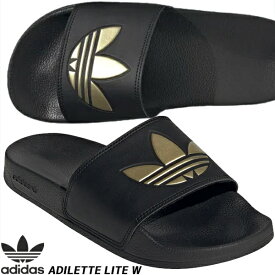 adidas ADILETTE LITE W CBLACK/CBLACK/MAGOLD gz6196 アディダス アディレッタ ライト ウィメンズ ブラック ゴールド スライド レディース 軽量 シャワーサンダル