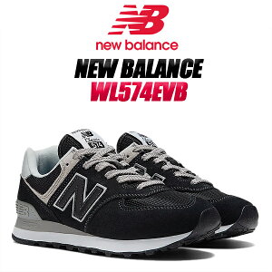 NEW BALANCE WL574EVB width B BLACK EVERGREENER PACK j[oX EBY 574 fB[X Xj[J[ ubN