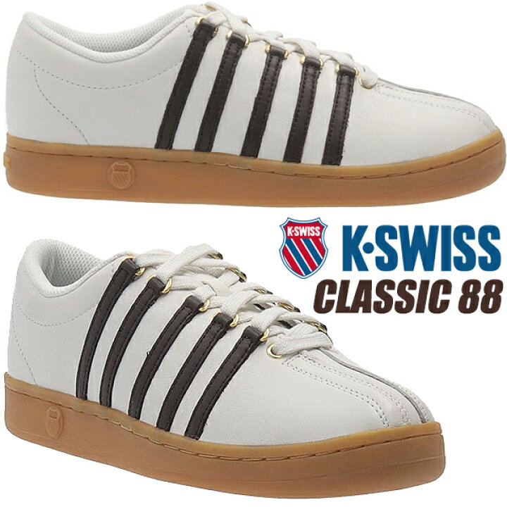 楽天市場】K-SWISS CLASSIC 88O FF WHITE/BROWN/GUM(36102141) 02248 