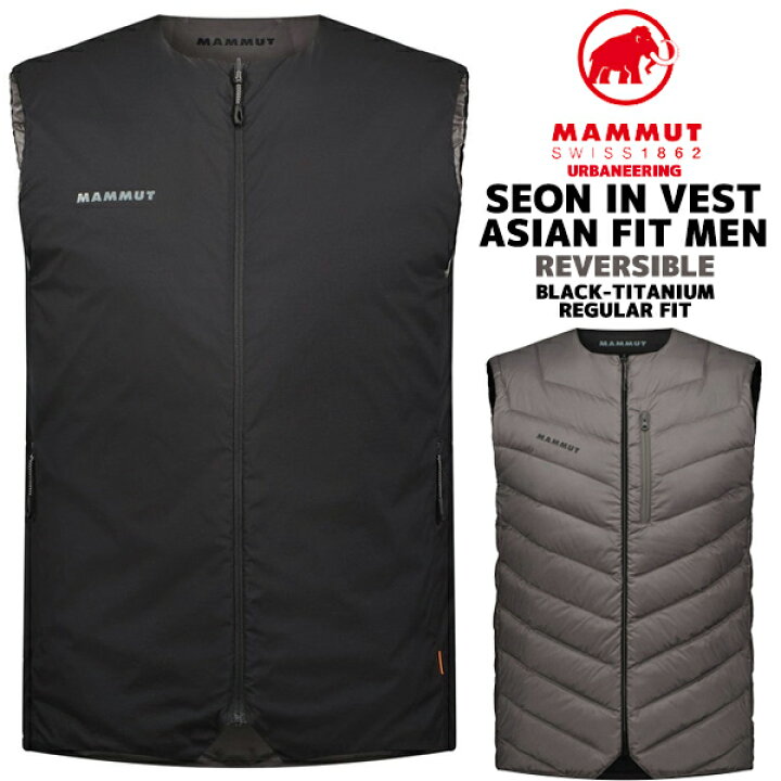 楽天市場】MAMMUT SEON IN VEST AF MEN BLACK-TITANIUM 1013-02251 
