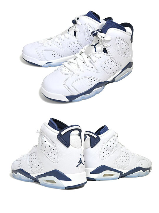 楽天市場】NIKE AIR JORDAN 6 RETRO (GS) white/midnight navy 384665 