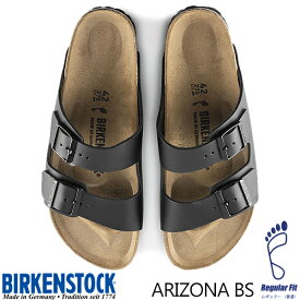 BIRKENSTOCK ARIZONA BS (REGULAR FIT) BLACK 0051191 ビルケンシュトック アリゾナ BS レギュラーフィット ブラック レザー サンダル