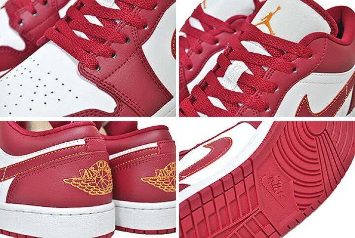 楽天市場】NIKE AIR JORDAN 1 LOW cardinal red/light curry-white 
