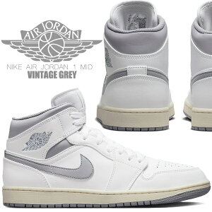 NIKE AIR JORDAN 1 MID white/stealth 554724-135 iCL GAW[_ 1 ~bh zCg XeX Xj[J[ Be[W ZC O[ VINTAGE GREY