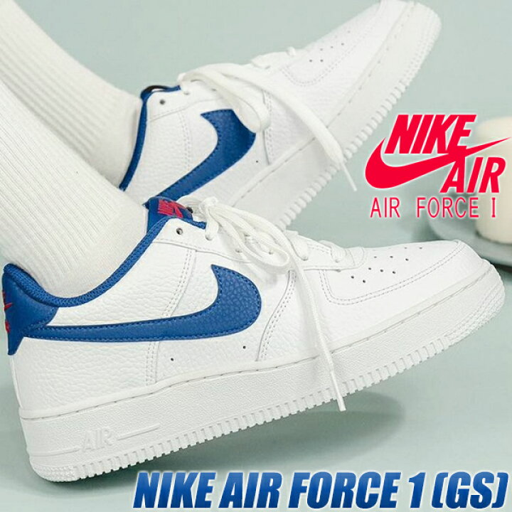 楽天市場】NIKE AIR FORCE 1 (GS) white/deep royal blue ct3839-101  