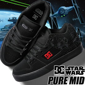 DC SHOES STAR WARS PURE MID BLACK/RED dm222107-blr ADYS400085 ディーシーシューズ × スターウォーズ ピュアミッド スニーカー ミッド ブラック レッド