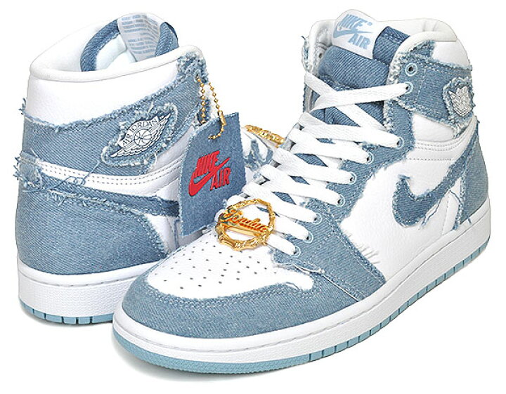 楽天市場】NIKE WMNS AIR JORDAN 1 RETRO HIGH OG denim/white-worn  