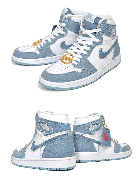 楽天市場】NIKE WMNS AIR JORDAN 1 RETRO HIGH OG denim/white-worn 
