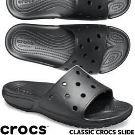 crocs CLASSIC CROCS SLIDE BLACK 206121-001 クロックス クラシック スライド ブラック サンダル レディース クロスライト 軽量