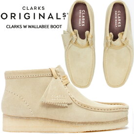 CLARKS W WALLABEE BOOT MAPLE SUEDE 26155520 クラークス ウィメンズ ワラビーブーツ メープル スウェード ベージュ レディース シューズ