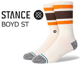 STANCE BOYD ST OFF WHITE a556a20bos-ofw スタンスソックス ボイド ST 靴下 オフホワイト クルーソックス INFIKNIT インフィニット