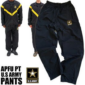 DEAD STOCK APFU PT PANTS U.S ARMY U.S.アーミー フィジカル トレーニング パンツ ナイロンパンツ デッドストック ミリタリー ブラック イエロー 米陸軍放出品