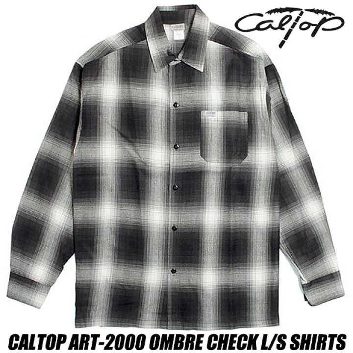 楽天市場】CALTOP ART-2000 OMBRE CHECK L/S SHIRTS BLACK/IVORY 