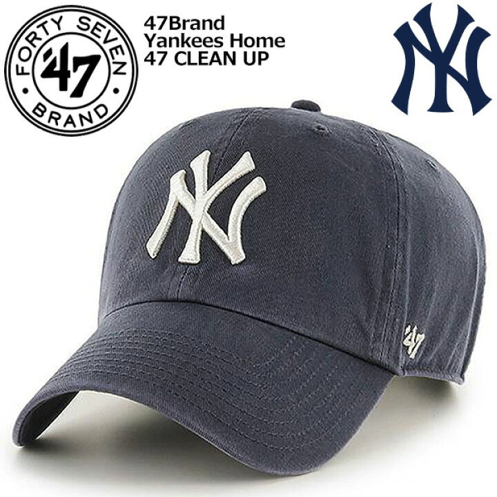 楽天市場】47Brand Yankees Home 47 CLEAN UP VINTAGE NAVY b 