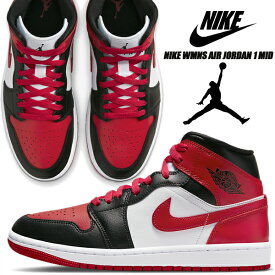 NIKE WMNS AIR JORDAN 1 MID BRED TOE black/gym red-white bq6472-079 ナイキ ウィメンズ エアジョーダン 1 ミッド スニーカー AJ1 ジムレッド ブラック ホワイト ブレッドトゥ