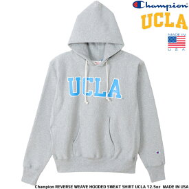 Champion REVERSE WEAVE HOODED SWEAT SHIRT MADE IN USA UCLA 12.5oz. OXFORD GREY c5-w101-070 チャンピオン リバースウィーブ フーディ スウェット オックスフォード グレー パーカー アメリカ製