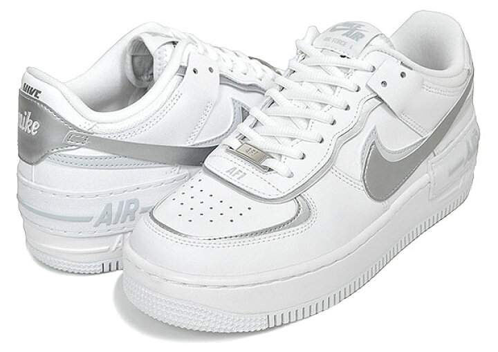 楽天市場】NIKE WMNS AF1 SHADOW white/metallic silver ci0919-119  