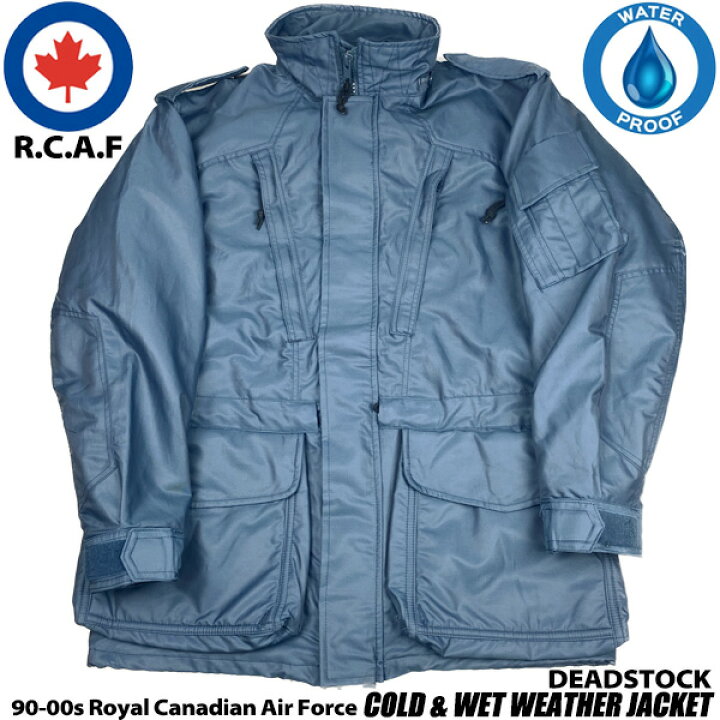 楽天市場】R.C.A.F COLD/WET WEATHER JACKET LIGHT NAVY DEADSTOCK 