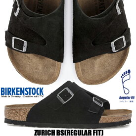 BIRKENSTOCK ZURICH BS (REGULAR FIT) BLACK 1025045 ビルケンシュトック チューリッヒ ブラック スエードレザー ベルト サンダル レギュラー