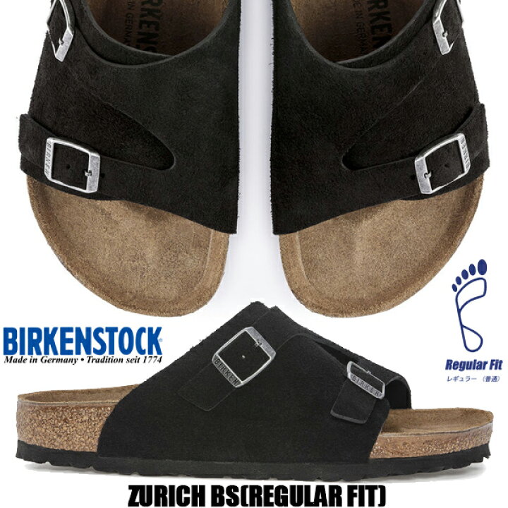 楽天市場】BIRKENSTOCK ZURICH BS (REGULAR FIT) BLACK 1025045  