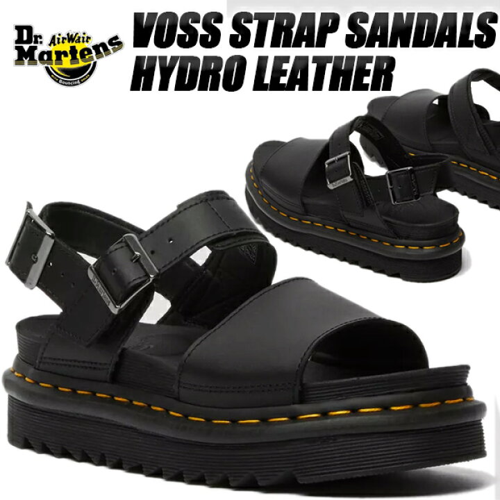 楽天市場】Dr.Martens VOSS STRAP SANDAL SHYDRO LEATHER BLACK 