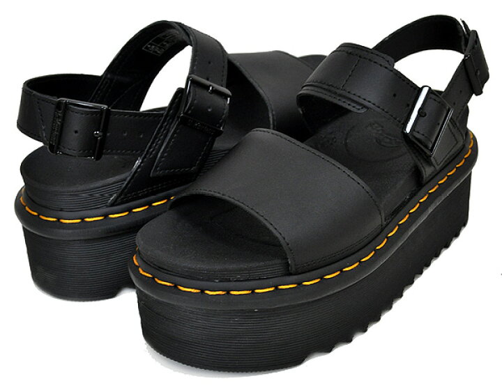 楽天市場】Dr.Martens VOSS QUAD HYDRO LEATHER BLACK 26725001 