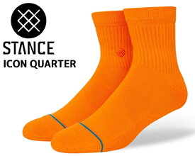 STANCE ICON QUARTER ORANGE a356a21iqt-ora スタンスソックス アイコン クォーター 靴下 メンズ クォーター丈 オレンジ