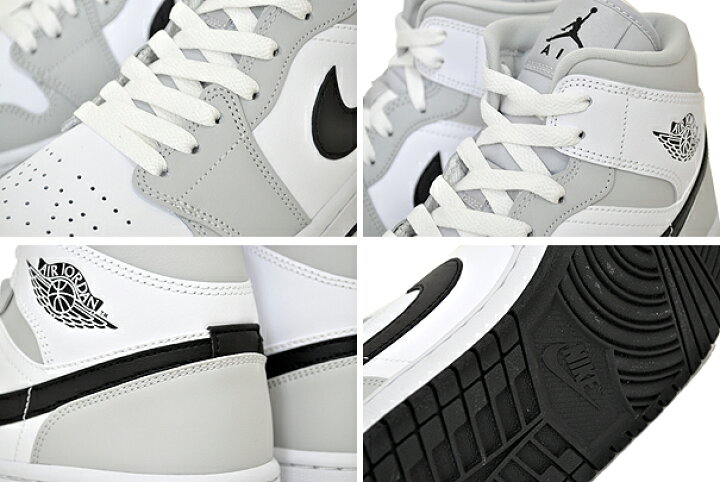 楽天市場】NIKE WMNS AIR JORDAN 1 MID grey fog/black-white bq6472 