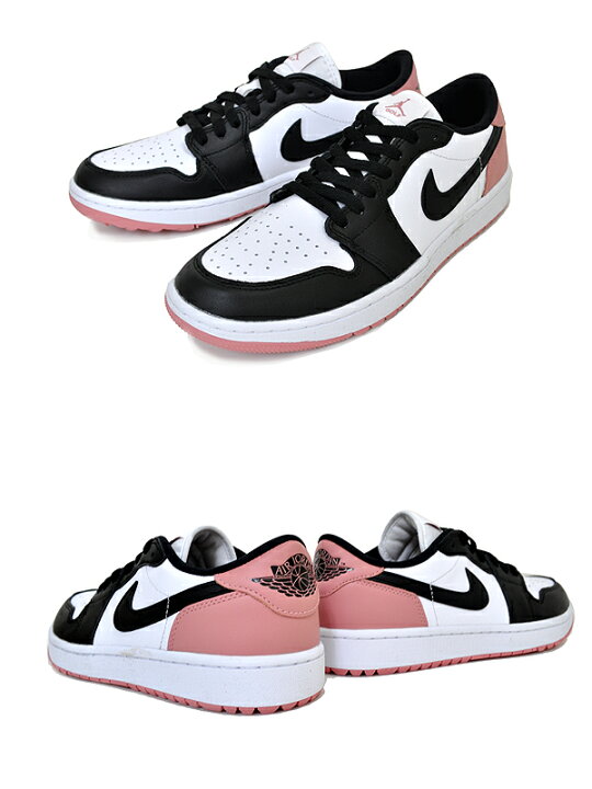 楽天市場】NIKE AIR JORDAN 1 LOW GOLF white/black-rust pink dd9315 