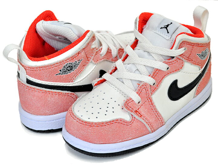 楽天市場】NIKE JORDAN 1 MID SE (TD) team orange/black-sail-white 