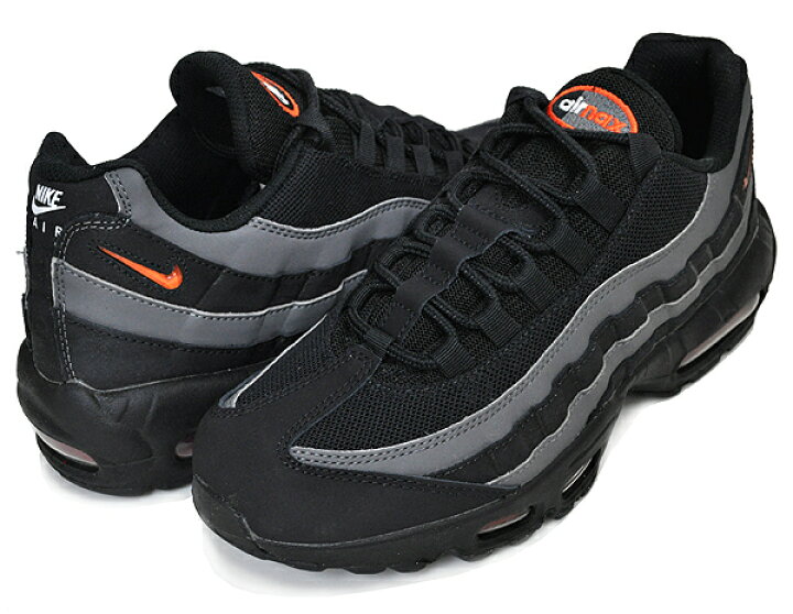 楽天市場】NIKE AIR MAX 95 black/safety orange-iron grey dx2657-001  