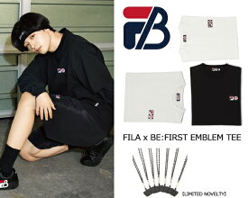 FILA x BE:FIRST EMBLEM TEE fb0782 3COLOR フィラ ビーファースト ロゴ刺繍ワッペン Tシャツ 半袖 SOTA SHUNTO MANATO RYUHEI JUNON RYOKI LEO BMSG