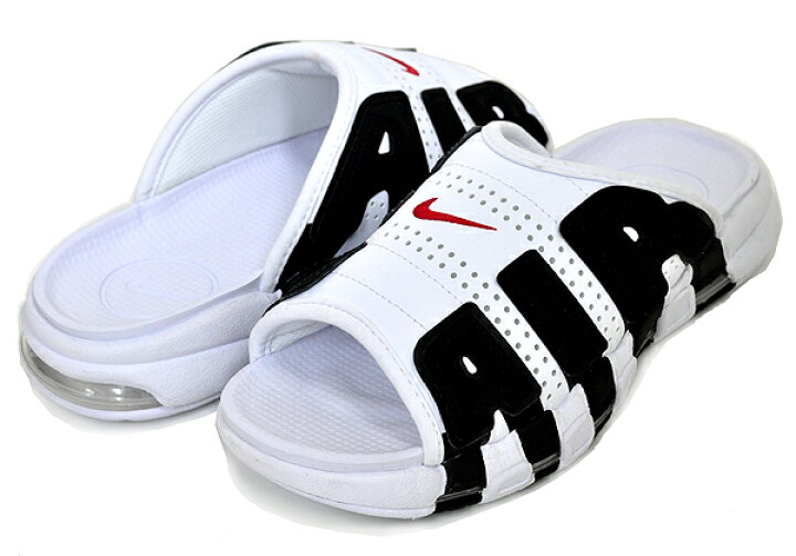楽天市場】NIKE WMNS AIR MORE UPTEMPO SLIDE white/varsity red-black 