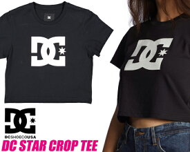 DC SHOES DC STAR CROP TEE BLACK lst231324-kvj0 ディーシーシューズ クロップ Tシャツ ブラック ショートスリーブ 半袖 T-SHIRT クロップ レディース
