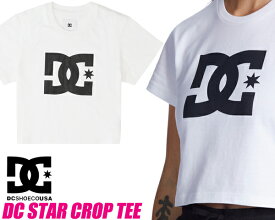 DC SHOES DC STAR CROP TEE WHITE lst231324-wbb0 ディーシーシューズ クロップ Tシャツ ホワイト ショートスリーブ 半袖 T-SHIRT クロップ レディース