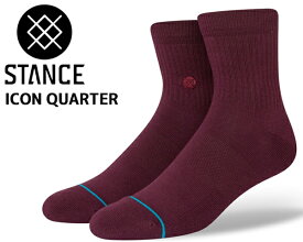 STANCE ICON QUARTER PURPLE m356c19ico-pur スタンスソックス アイコン クォーター 靴下 メンズ クォーター丈 パープル