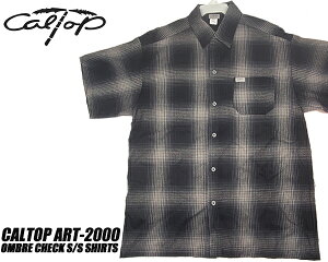 [ �|�C���gUP & �ő�2000�~OFF�N�[�|�� ] CALTOP ART-2000 OMBRE CHECK S/S SHIRTS BLACK/CHACOAL art2000s-blkcha �L�����g�b�v �I���u�� �`�F�b�N �����V���c ���� �J���g�b�v �t�����l�� �V���c �u���b�N �`���R�[