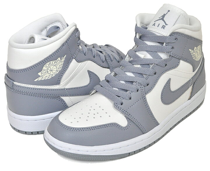 楽天市場】NIKE WMNS AIR JORDAN 1 MID sail/stealth-white bq6472-115 