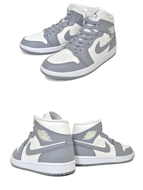 楽天市場】NIKE WMNS AIR JORDAN 1 MID sail/stealth-white bq6472-115 