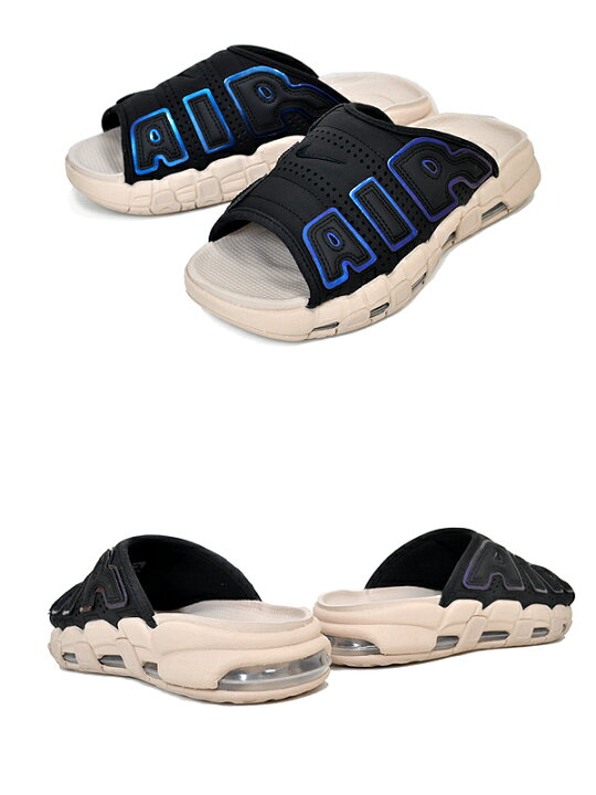 Nike Air More Uptempo Slide Black and Sanddrift ナイキ エアモア  