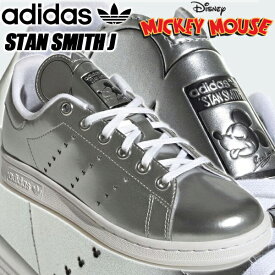 adidas ORIGINALS × DISNEY MICKEY STAN SMITH J SLVMT/CBLACK/FTWWHT id7187 アディダス オリジナルス × ディズニー ミッキー スタンスミス シルバー スニーカー レディース