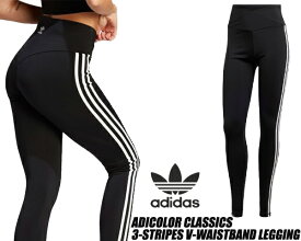 adidas ADICOLOR CLASSICS 3-STRIPES V-WAISTBAND LEGGINGS BLACK il3796 EKM91 アディダス オリジナルス アディカラー クラシックス スリーストライプ Vウエストバンド レギンス レディース タイツ ブラック