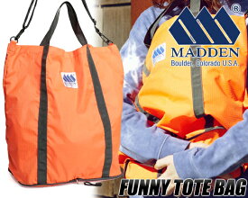 MADDEN FUNNY TOTE BAG 20L ORANGE mdpm01-org メデン ファニートート バッグ オレンジ 420デニール ナイロン 鞄 20リットル ショルダー