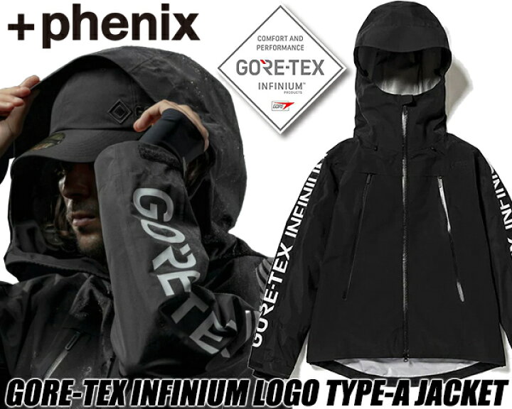 楽天市場】+phenix GORE-TEX INFINIUM LOGO TYPE-A JACKET BLACK poo 