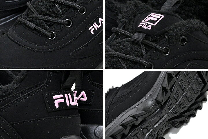 楽天市場】FILA DISTORTER PREMIUM SHEARLING BLACK/PINK wfw23035-974 